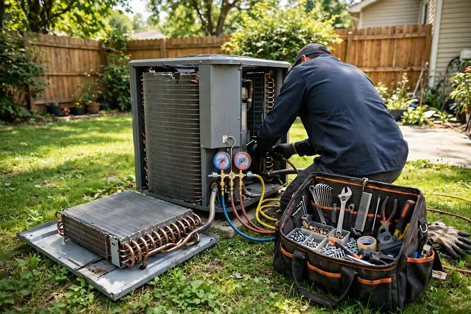 AC Not Cooling: What to Check First — the work shown in a home setting