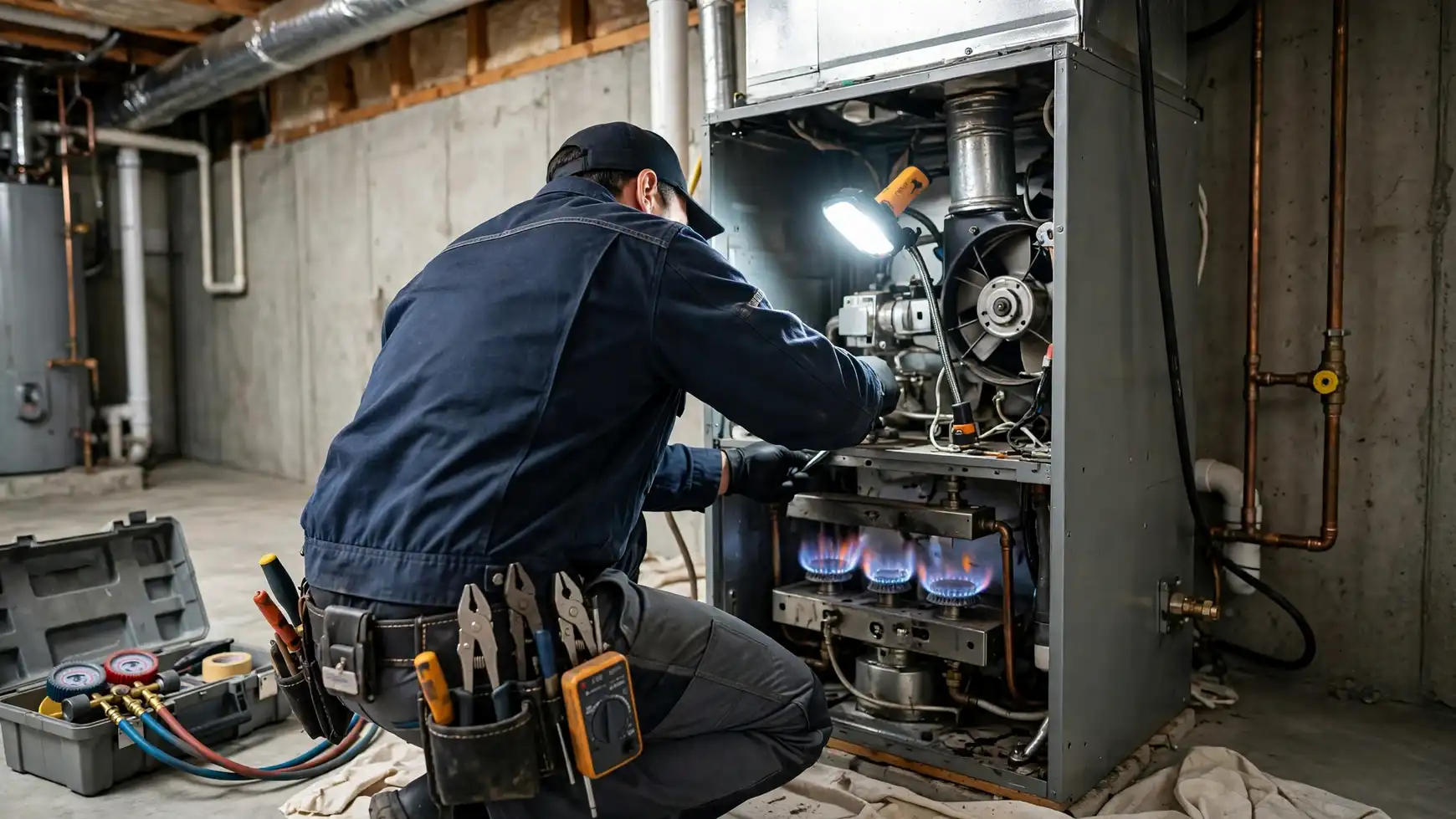 Heating Installation — related heating and cooling work in a home