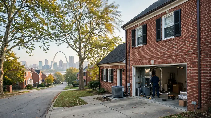 St. Louis, MO — the metro skyline and landscape